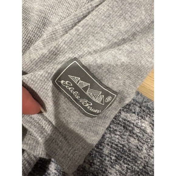 Eddie Bauer Mens Henley Shirt Long Sleeve Gray Casual Button Neck Top XL - Picture 3 of 4